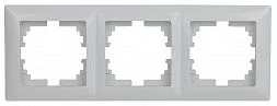 Рамка для розеток и выключателей Intro Solo 4-503-01 на 3 поста, СУ, белый