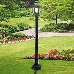 Садово-парковый светильник ЭРА НТУ 07-40-004 Валенсия 3 черный 6 гранный напольный IP44 Е27 max40Вт