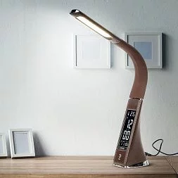 Настольный светильник ЭРА NLED-461-7W-BR светодиодный коричневый