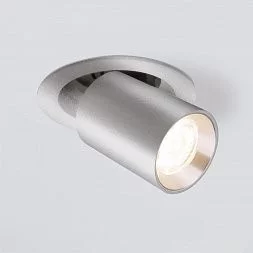 Встраиваемый точечный светодиодный светильник Pispa 10W 4200K серебро 9917 LED Elektrostandard a052450