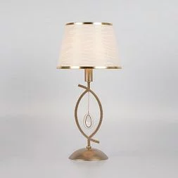 Настольная лампа с абажуром Eurosvet перламутровое золото 01066/1