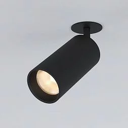 Встраиваемый светодиодный светильник Diffe 25066/LED 15W 4200K чёрный Elektrostandard a058211