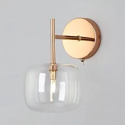 Настенный светильник со стеклянным плафоном Eurosvet золото 70128/1
