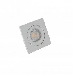 Встраиваемый светильник, IP 20, 50 Вт, GU10, белый, алюминий
