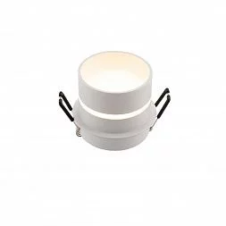Встраиваемый светильник влагозащ., IP 44, 10 Вт, GU10, белый, алюминий