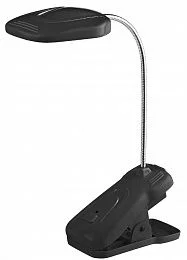 Настольный светильник ЭРА NLED-420-1.5W-BK светодиодный аккумуляторный на прищепке черный