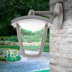 Садово-парковый светильник ЭРА ДБУ 07-8-002 Дели 2 белый 4 гранный настенный IP44 светодиодный 8Вт 6500K
