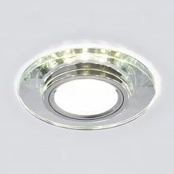 Встраиваемый точечный светильник со светодиодной подсветкой 2228 MR16 SL зеркальный/серебро Elektrostandard a044295