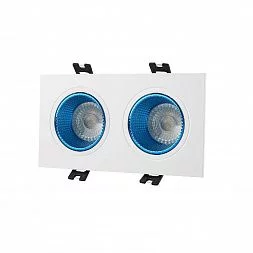 Встраиваемый светильник, IP 20, 10 Вт, GU5.3, LED, белый/голубой, пластик