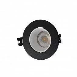 Встраиваемый светильник, IP 20, 10 Вт, GU5.3, LED, черный/белый, пластик