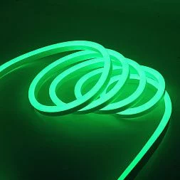 Неоновая лента светодиодная SMD 220В 2835, 120 LED/м, 6 Вт/м, 220В , IP65, Цвет: Зеленый NE-2180-220-6-G-65 (NE-2180-220-6-G-65)