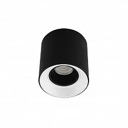 Светильник накладной IP 20, 10 Вт, GU5.3, LED, черно-белый/черный, пластик