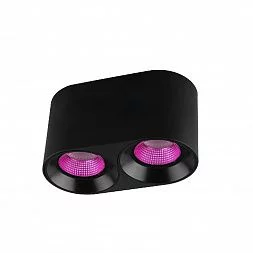 Светильник накладной IP 20, 10 Вт, GU5.3, LED, черный/розовый, пластик