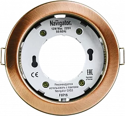 Светильник Navigator 71 282 NGX-R1-006-GX53(Черненая медь)