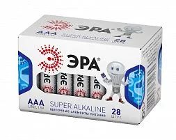 Батарейки ЭРА LR03-28 box SUPER Alkaline (28/1120/44800)