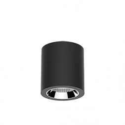 Светильник LED "ВАРТОН" DL-02 Tube накладной 125*135 18W 3000K 35° RAL9005 черный муар