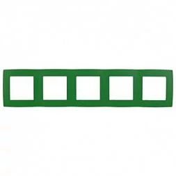 12-5005-27 ЭРА Рамка на 5 постов, Эра12, зелёный (10/100/1600)