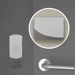 Звонок дверной ЭРА C91-2 беспроводной две кнопки белый с серым 2 мелодии