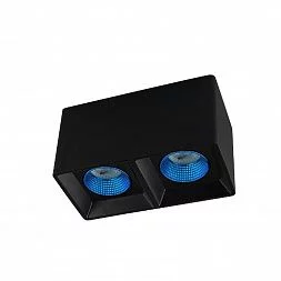 Светильник накладной IP 20, 10 Вт, GU5.3, LED, черный/голубой, пластик