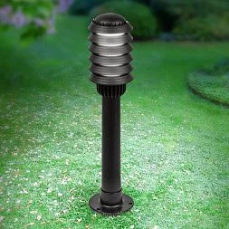 Садово-парковый светильник ЭРА НТУ 01-60-014 Поллар напольный черный IP54 Е27 max60Вт h650мм