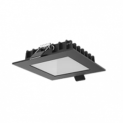 Светильник светодиодный "ВАРТОН" DL-03 квадратный встраиваемый110*110*25 12W 4000K IP54/IP44 RAL9005 черный муар