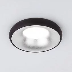 Встраиваемый точечный светильник 118 MR16 серебро/черный Elektrostandard a053349