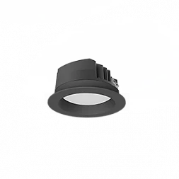 Светильник светодиодный "ВАРТОН" DL-PRO круглый встраиваемый 144*71мм 20W 6500K IP65 диаметр монтажного отверстия 125-135мм черный RAL9005 муар