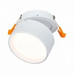 Встраиваемый поворотный светильник Белый LED 1*9W 3000K 720Lm Ra>90 120° IP20 D85xH68 170-240VV Встраиваемые светильники ST651.538.09