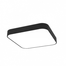 Светодиодный светильник VARTON COSMO Q накладной 50 Вт 4000 K 600х600 мм RAL9005 черный муар с рассеивателем опал