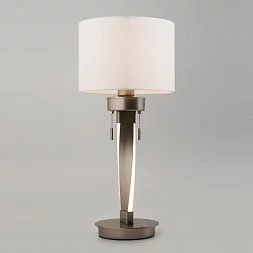 Настольная лампа с LED подсветкой Bogate's белый / никель 993