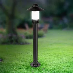 Садово-парковый светильник ЭРА НТУ 01-60-009 Поллар напольный черный IP54 Е27 max60Вт h860мм