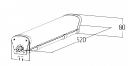 Промышленный светодиодный светильник LGT-Prom-AirTube-30 подвесной монтаж