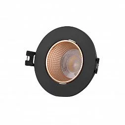 Встраиваемый светильник, IP 20, 10 Вт, GU5.3, LED, черный/бронзовый, пластик