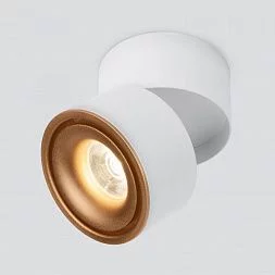 Накладной светодиодный светильник DLR031 15W 4200K 3100 белый матовый/золото Elektrostandard a050527