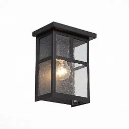 Светильник уличный настенный ST-Luce Темный кофе/Прозрачное кракелированное стекло E27 1*60W GLAZGO SL079.401.01