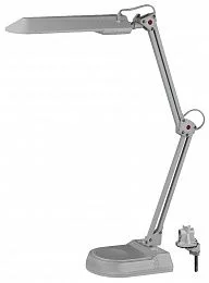Настольный светильник ЭРА NL-202-G23-11W-GY с лампой PL на струбцине и с основанием серый