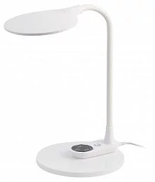 Настольный светильник ЭРА NLED-498-10W-W светодиодный со съемным основанием белый