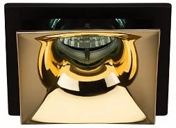 Встраиваемый светильник декоративный ЭРА KL102 BK/GD MR16 GU5.3 черный золото