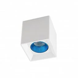 Светильник накладной IP 20, 10 Вт, GU5.3, LED, белый/голубой, пластик