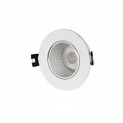 Встраиваемый светильник, IP 20, 10 Вт, GU5.3, LED, белый/хром, пластик