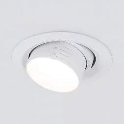 Встраиваемый светодиодный светильник с регулировкой угла освещения Zoom 15W 4200K белый 9920 LED Elektrostandard a052463