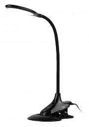 Настольный светильник ЭРА NLED-454-9W-BK светодиодный на прищепке со съемной вставкой-основанием черный