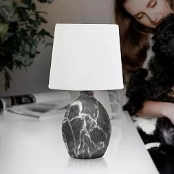 Настольная лампа Rivoli Chimera 7072-501 1 * Е14 40 Вт керамика черно-белая