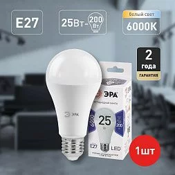 Лампочка светодиодная ЭРА STD LED A65-25W-860-E27 E27 / Е27 25Вт груша холодный дневной свет