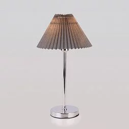 Настольная лампа с абажуром Eurosvet хром/графит 01132/1