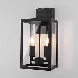 Уличный настенный светильник Candle D 35150/D черный Elektrostandard a058260